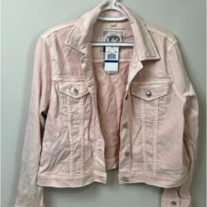 Stylish Light Pink Denim Jacket